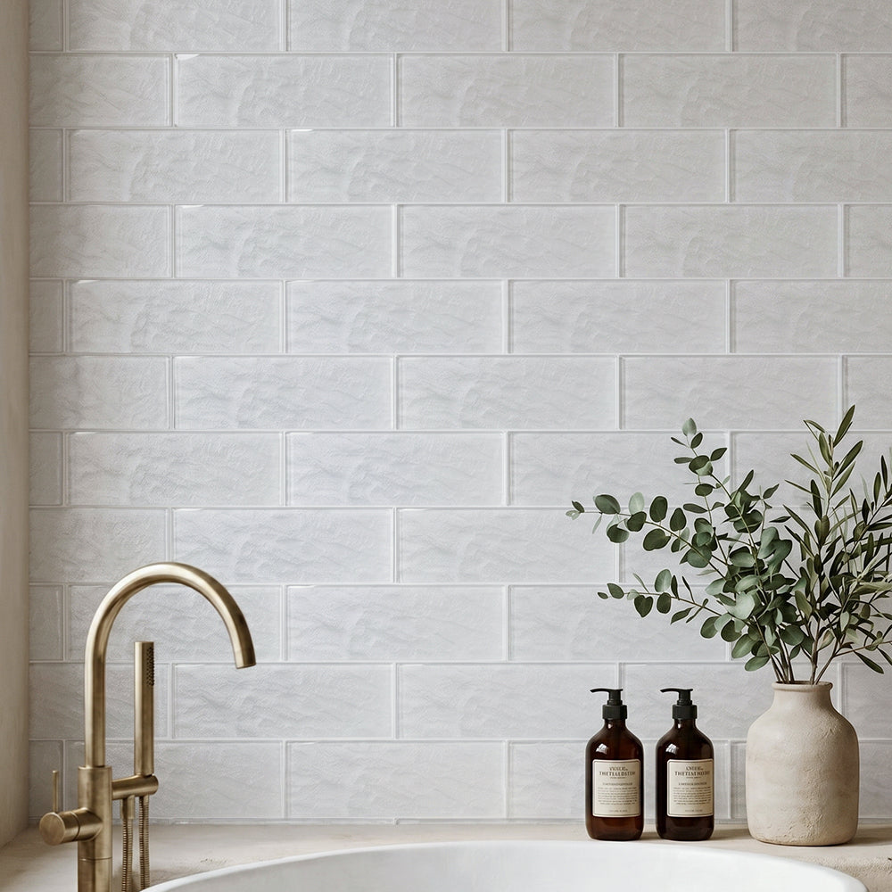 Frost 4-in x 12-in Glass Wall Tile( 6.6 sq. ft. /Box )