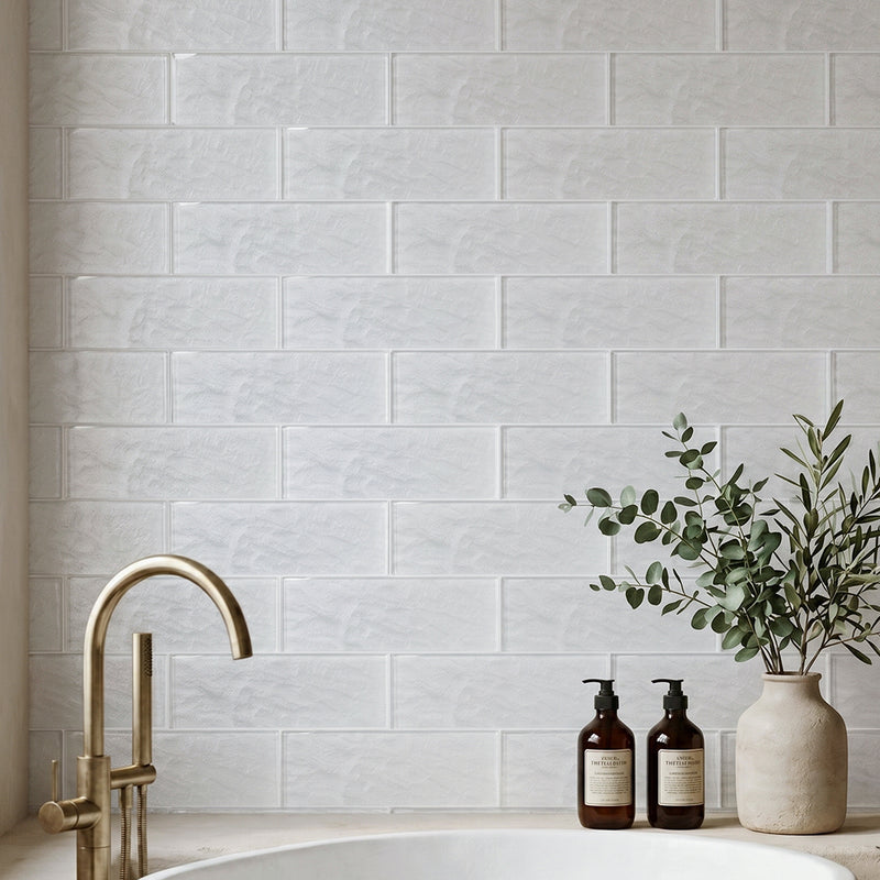 Frost 4-in x 12-in Glass Wall Tile( 6.6 sq. ft. /Box )