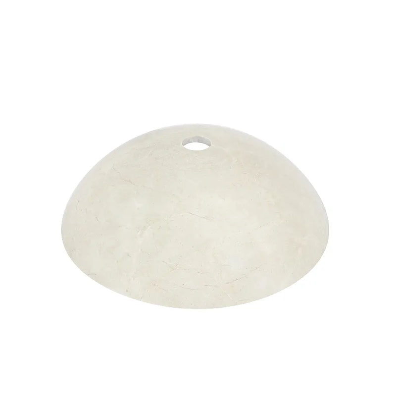 17 Inch round bowl Carrara white marble vessel sink showcasing elegant handcrafted design.