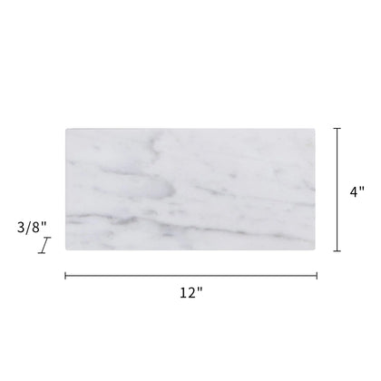 Carrara White Polished  Marble Floor and Wall Tiles - Sample (Product Shown is Full Size)