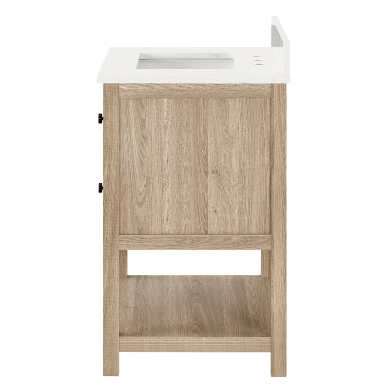 Encino 30" Single Vanity With Carrara White Quartz Stone Top