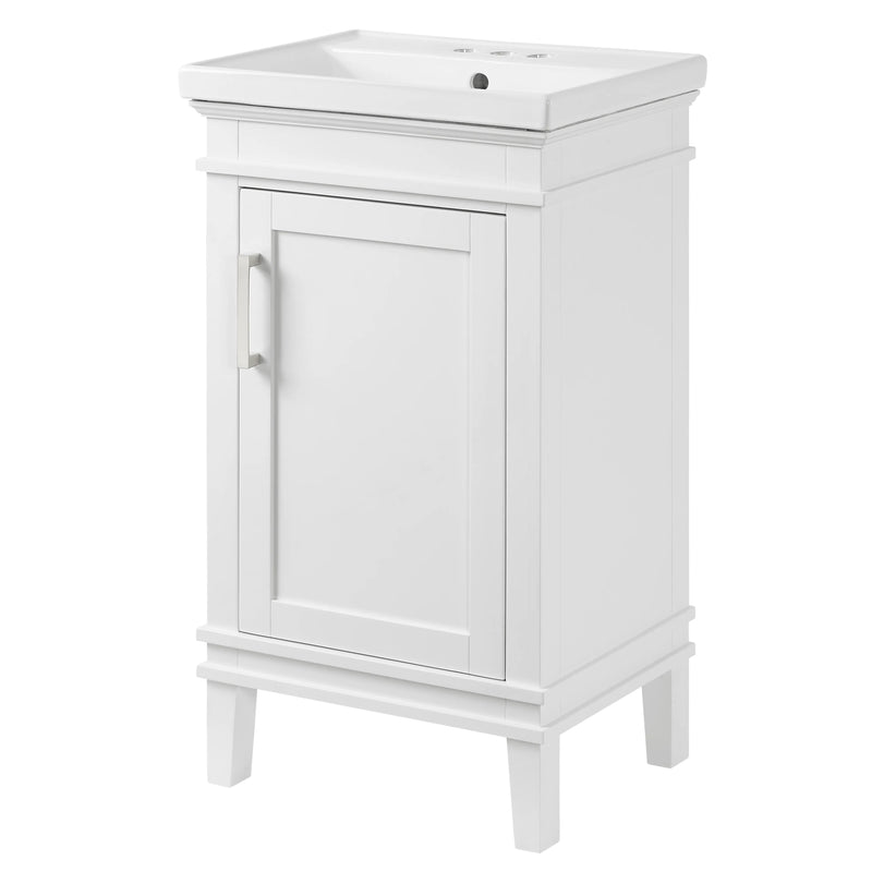 Elmington in Swan White Vanity 20" with Porcelain Top
