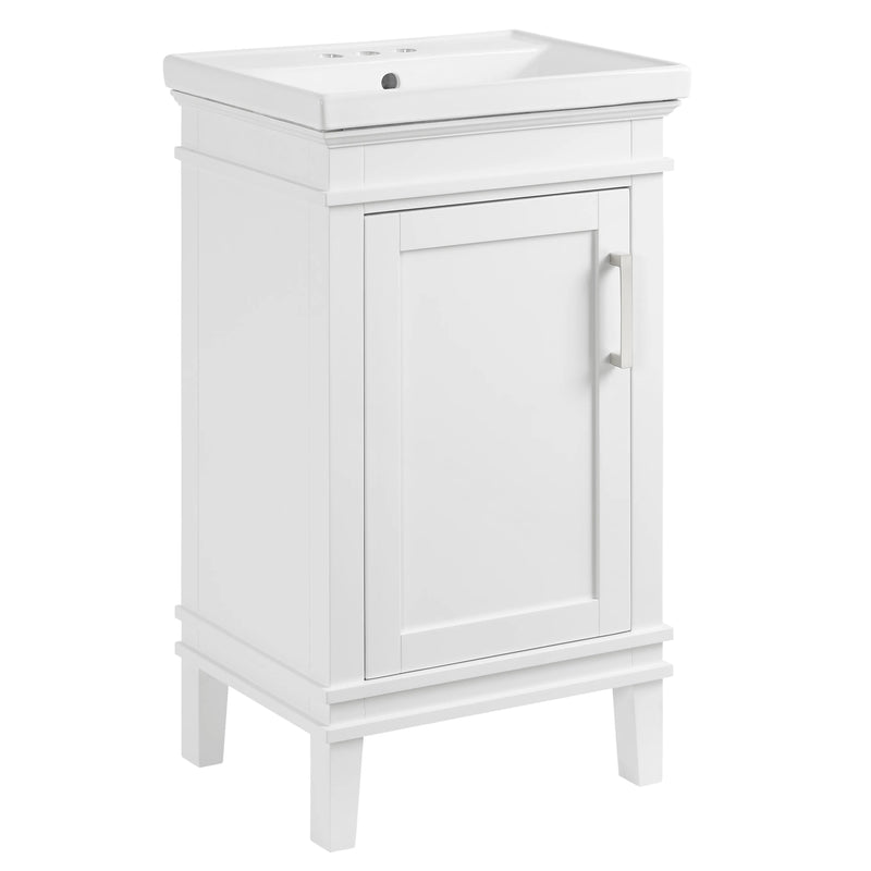 Elmington in Swan White Vanity 20" with Porcelain Top