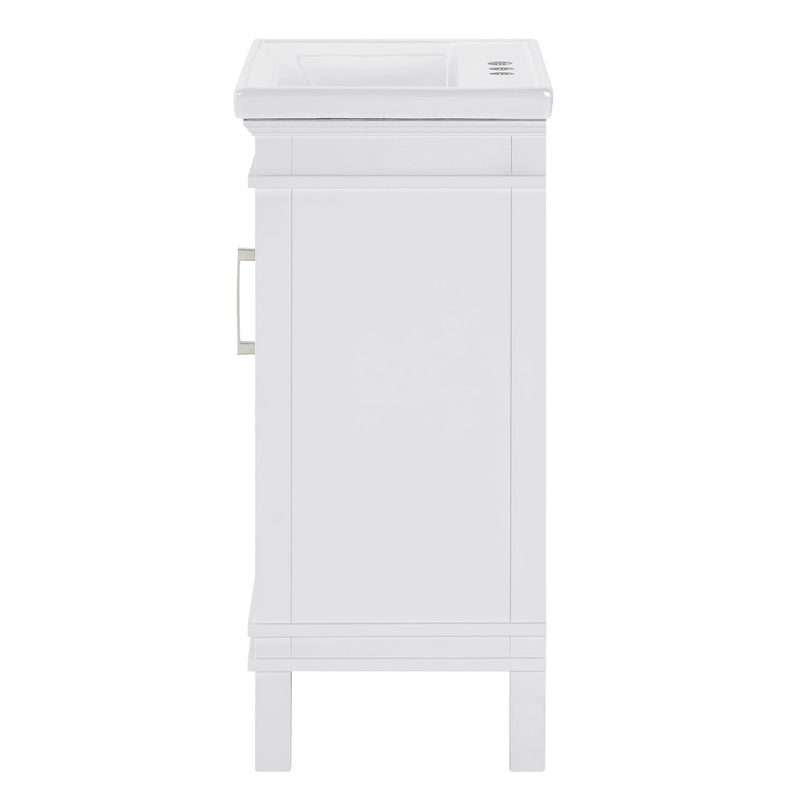 Elmington in Swan White Vanity 20" with Porcelain Top