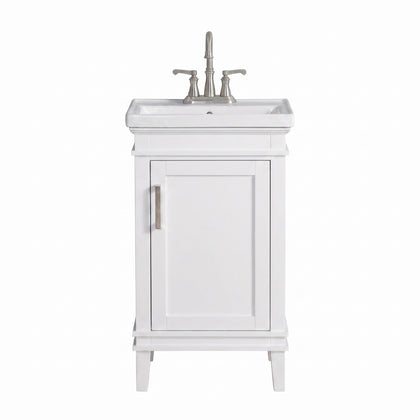 Elmington in Swan White Vanity 20" with Porcelain Top