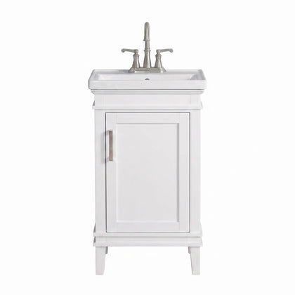 Elmington in Swan White Vanity 20" with Porcelain Top
