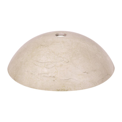 17 inch round unique bathroom sink in beige marble, handcrafted natural stone vessel sink, elegant and stylish bathroom basin.