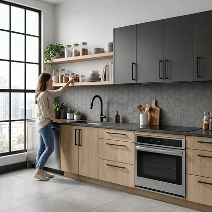 3-in Athens Gray Hexagon 12-in x 11-in Honed Mosaic Floor and Wall Tile ( 4.6 sq. ft. /Box )