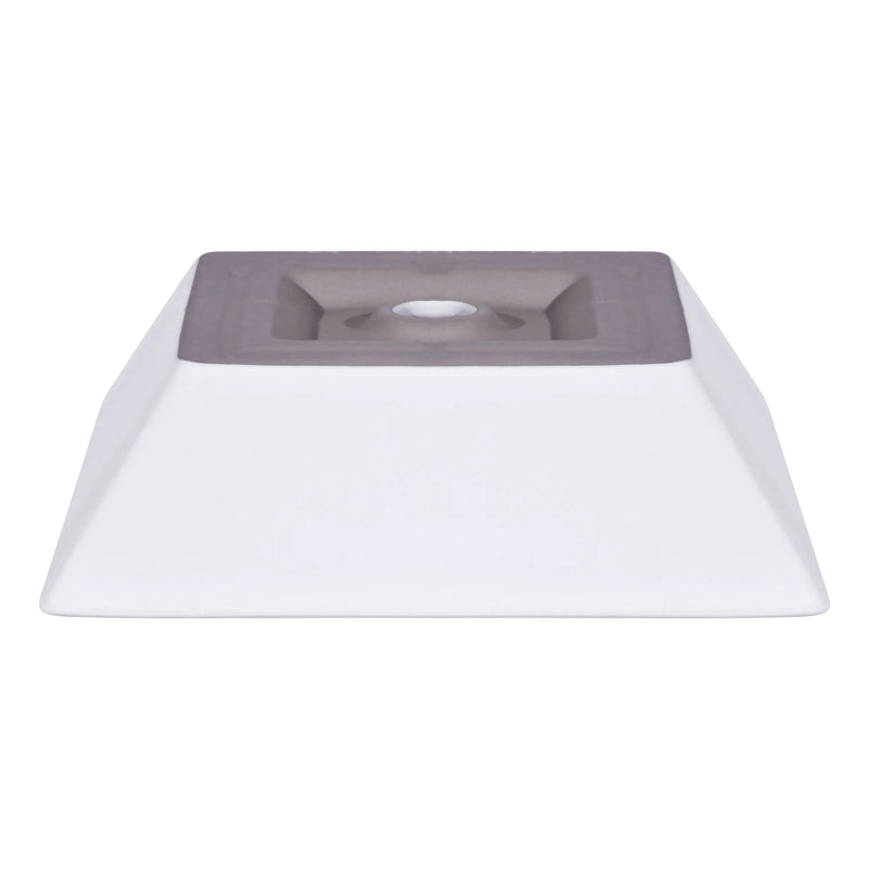 16" x 16" x 5" Square Modern White Ceramic Bathroom Vessel Sink
