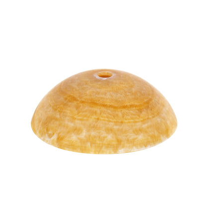 17 Inch round honey onyx decorative bathroom sink with a warm amber hue, perfect for a modern bathroom.