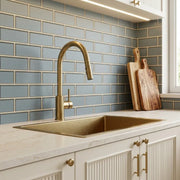 Dark Blue Glass Mosaic with Silver Trim 12-in x 12-in Glass Mosaic Wall Tile( 10 sq. ft. /Box )
