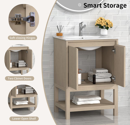 Mena 30" Single Vanity With Porcelain Top