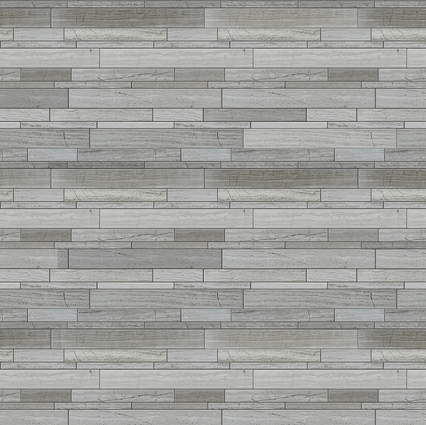 Wooden White Random Strip 13-in x 12-in Honed Marble Mosaic Wall Tile( 5.4 sq. ft. /Box )
