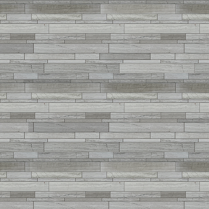 Wooden White Random Strip 13-in x 12-in Honed Marble Mosaic Wall Tile( 5.4 sq. ft. /Box )