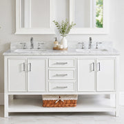 1.0 Manhattan 60" Vanity With Carrara Marble Top