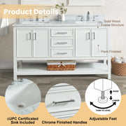 1.0 Manhattan 60" Vanity With Carrara Marble Top