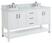 1.0 Manhattan 60" Vanity With Carrara Marble Top