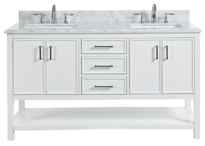 1.0 Manhattan 60" Vanity With Carrara Marble Top