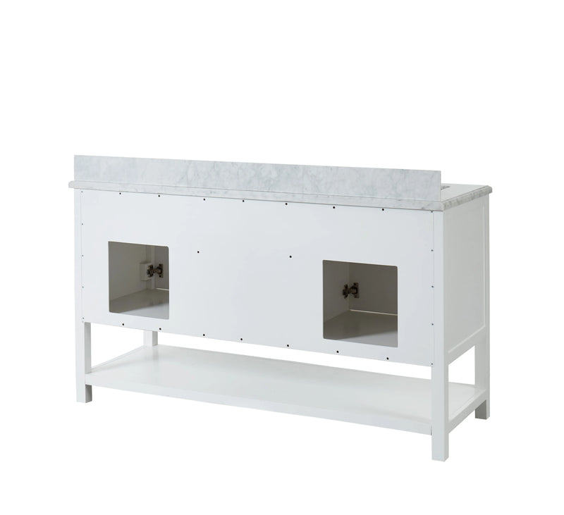 1.0 Manhattan 60" Vanity With Carrara Marble Top