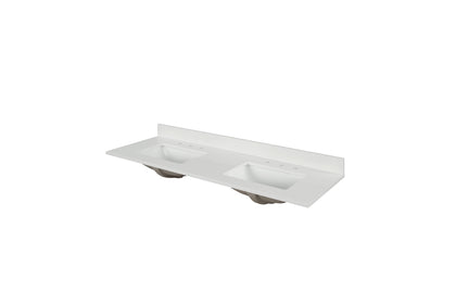 73" Snow White Quartz Vanity Top with Sink