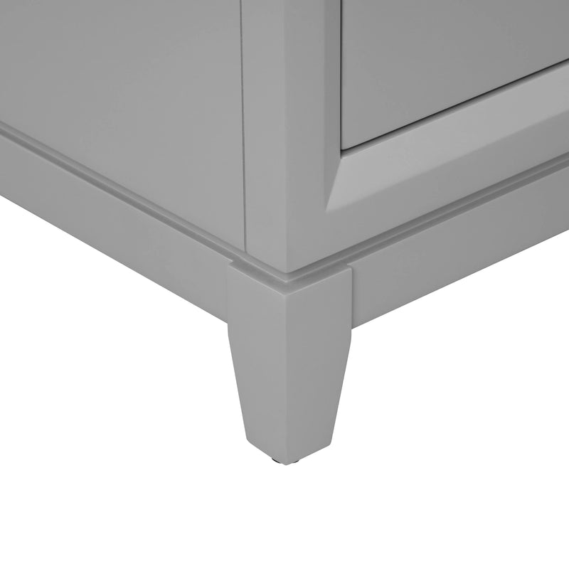 Luton 36" Vanity in Gray with Snow White Quartz Top