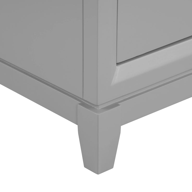 Luton 60" Vanity in Gray with Snow White Quartz Top