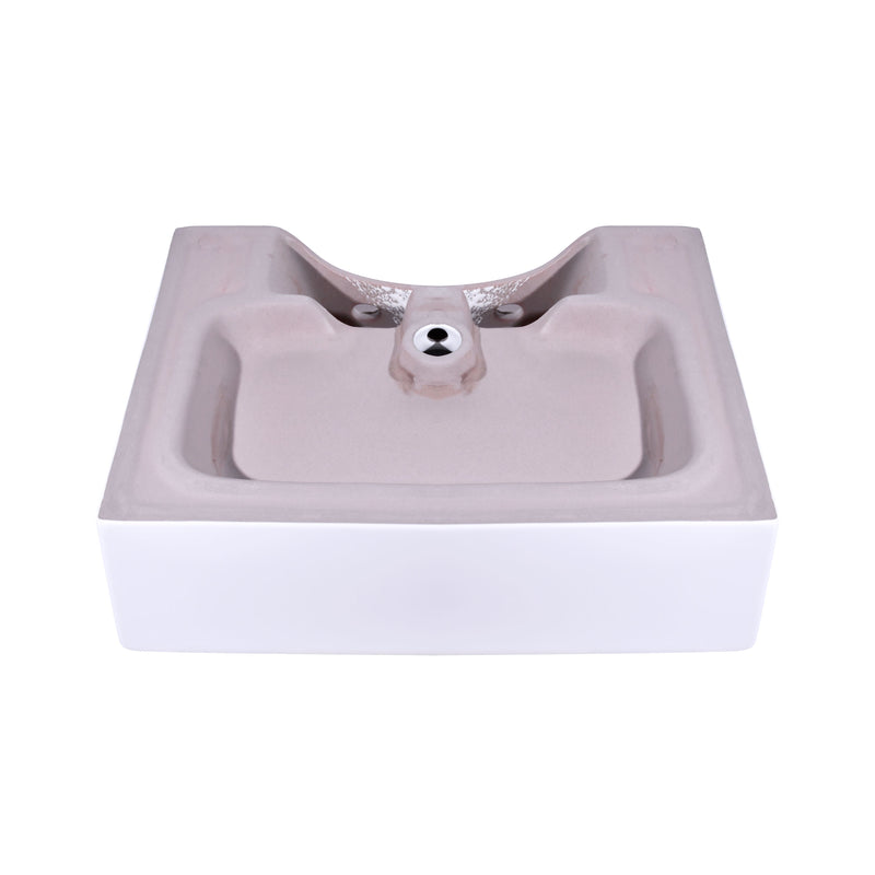 21 Inch Rectangular Modern White Ceramic Bathroom Vessel Sink with Overflow, showcasing a sleek and elegant design.