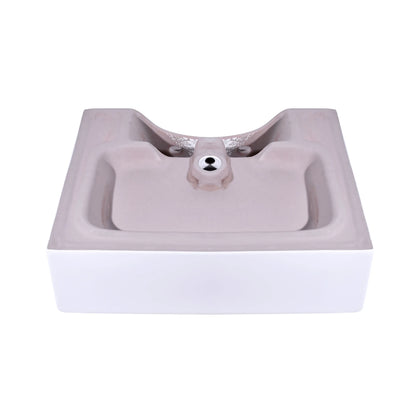21 Inch Rectangular Modern White Ceramic Bathroom Vessel Sink with Overflow