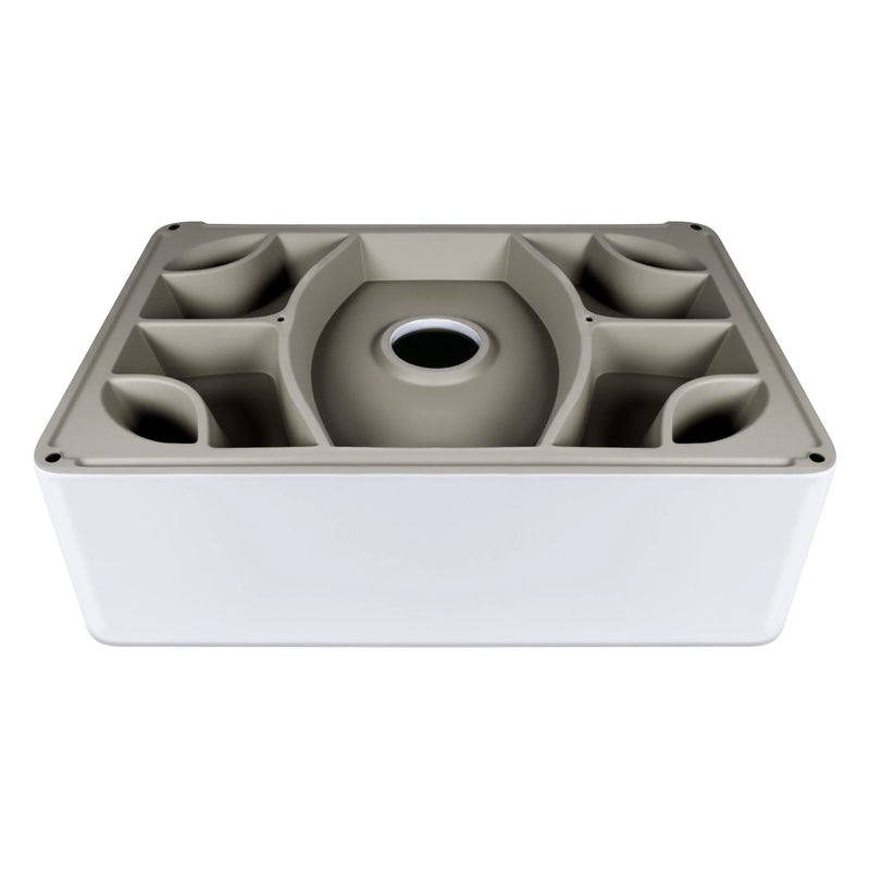 30 Inch Rectangular White Ceramic Farmhouse Kitchen Sink