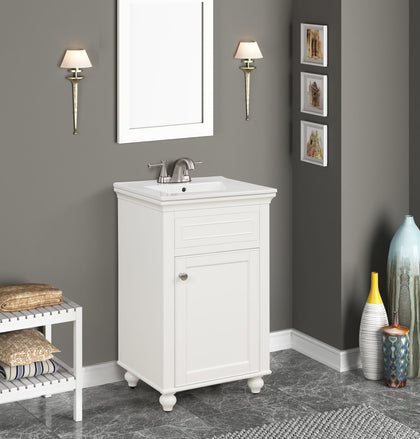 Mini 20" Single Vanity With Porcelain Top