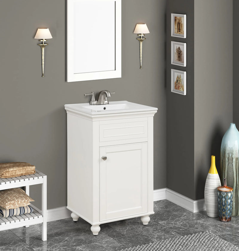 Mini 20" Single Vanity With Porcelain Top