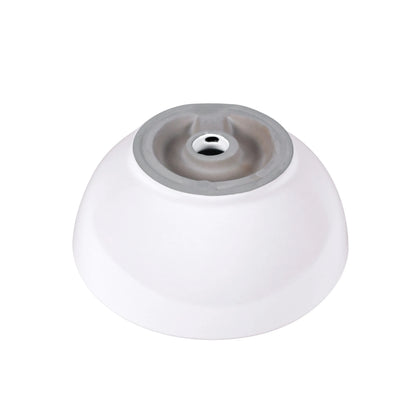 15 Inch Round Modern White Ceramic Bathroom Vessel Sink with Overflow