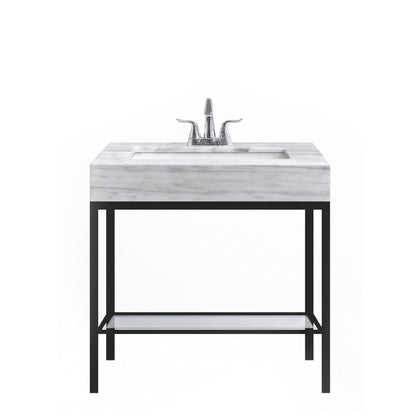 Vaia 24" Bathroom Vanity Set with Natural Marble Top