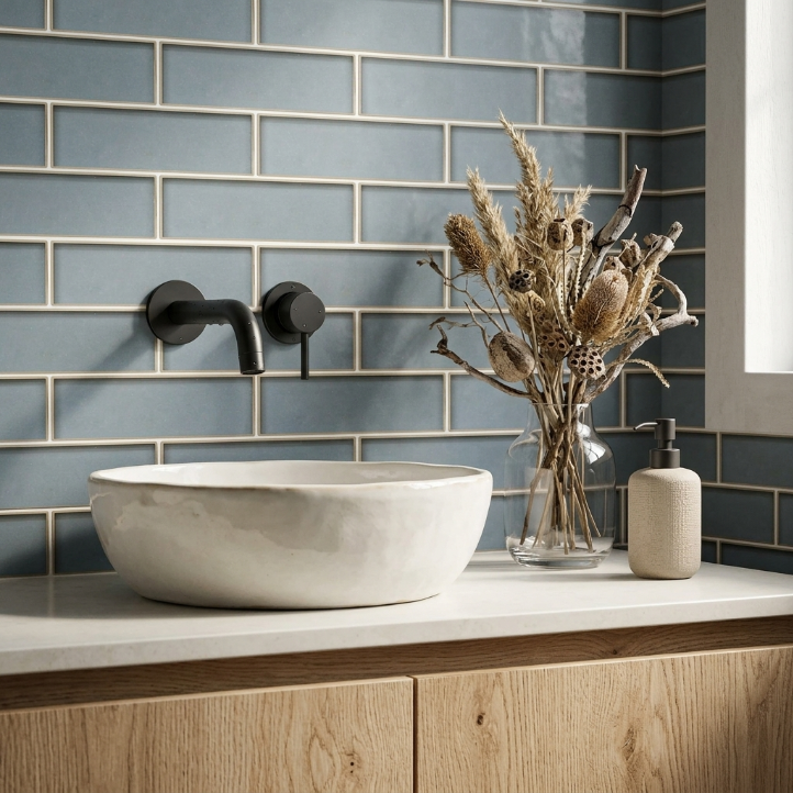 Dark Blue Glass Mosaic with Silver Trim 12-in x 12-in Glass Mosaic Wall Tile( 10 sq. ft. /Box )