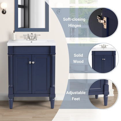 Torino 24" Bathroom Vanity in Navy Blue
