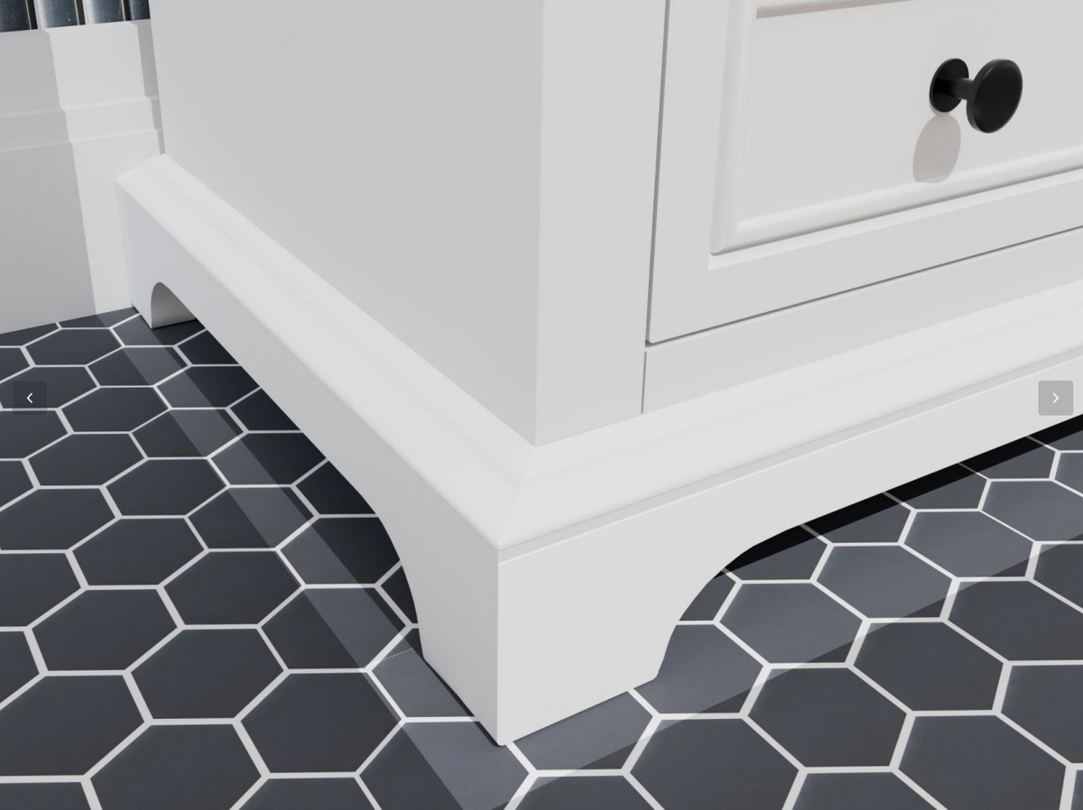 Icon 48" Single Vanity in White with Carrara Marble Top