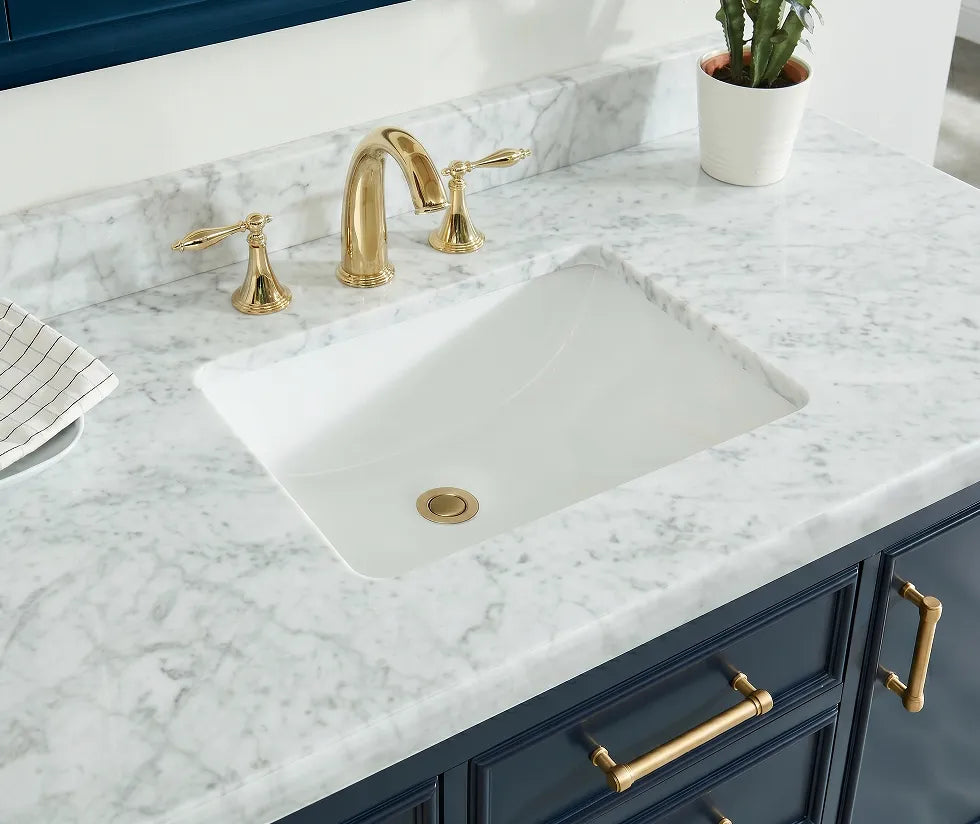 Premium Manhattan 48" Vanity With Premium Carrara Marble Top