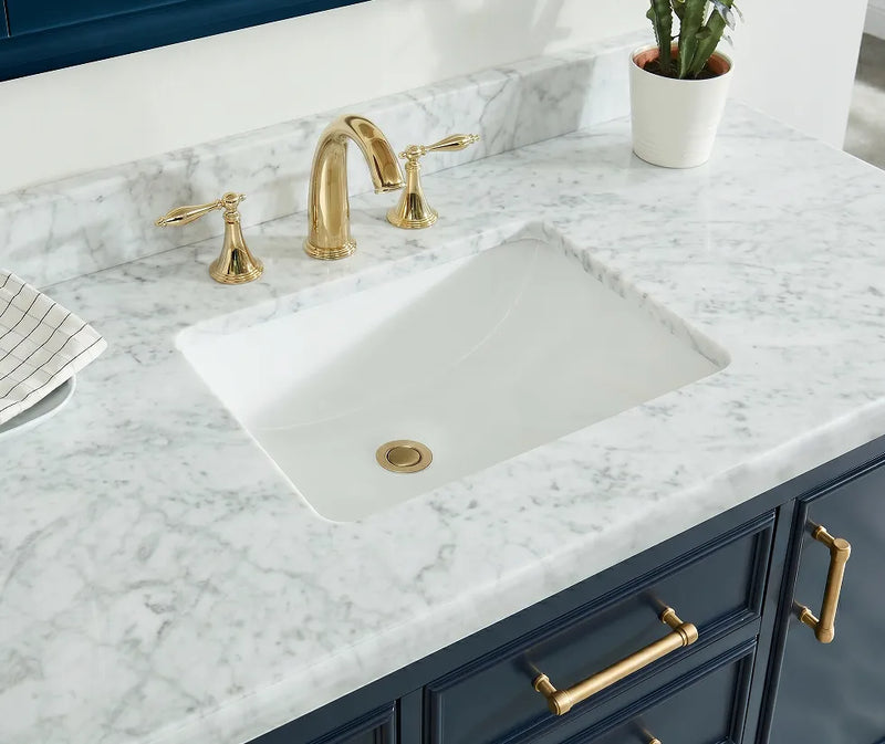 Premium Manhattan 48" Vanity With Premium Carrara Marble Top