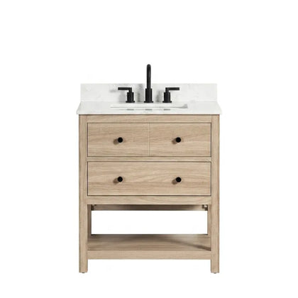Encino 30" Single Vanity With Carrara White Quartz Stone Top
