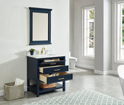 1.0 Manhattan 30" Vanity With Carrara Marble Top