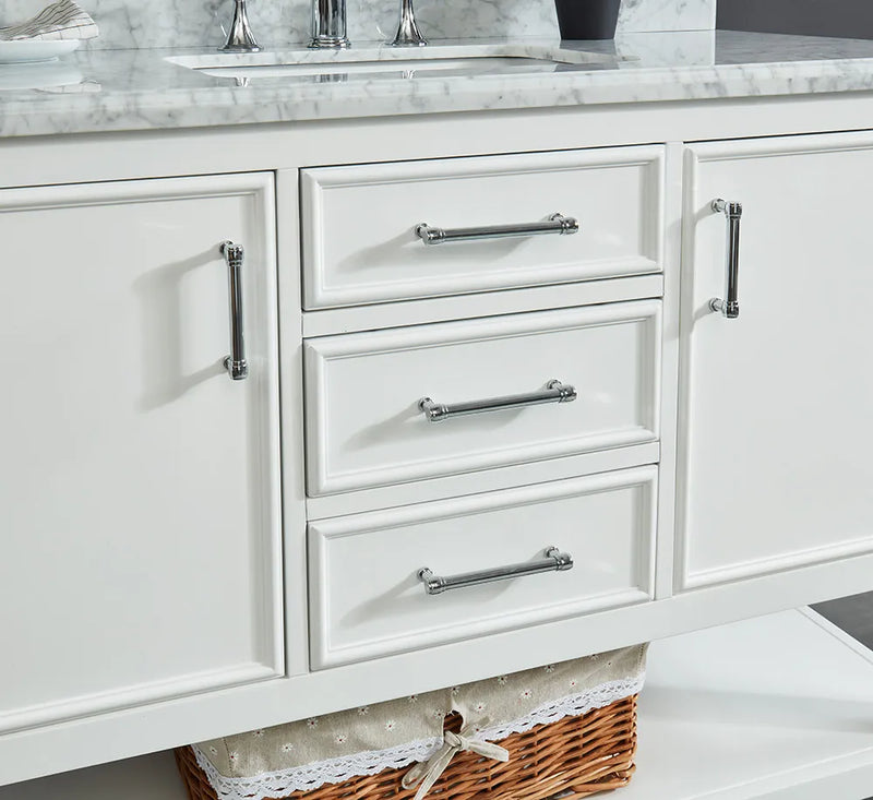 1.0 Manhattan 48" Vanity With Carrara Marble Top