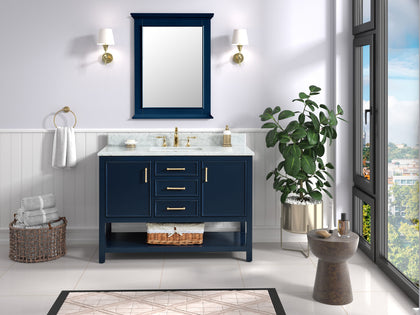 1.0 Manhattan 48" Vanity With Carrara Marble Top