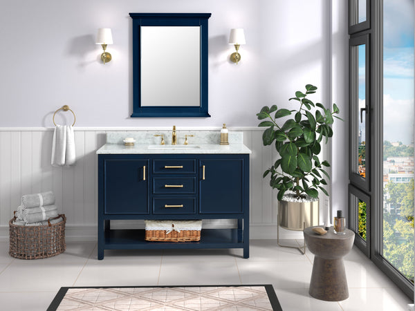Manhattan 48" Vanity With Carrara Marble Top