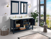 1.0 Manhattan 60" Vanity With Carrara Marble Top