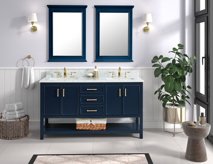 Manhattan 60" Vanity With Carrara Marble Top