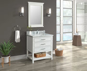 1.0 Manhattan 30" Vanity With Carrara Marble Top