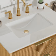 Waymart 30" Single Vanity With Pure White Quartz Top