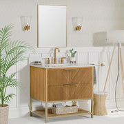 Waymart 30" Single Vanity With Pure White Quartz Top