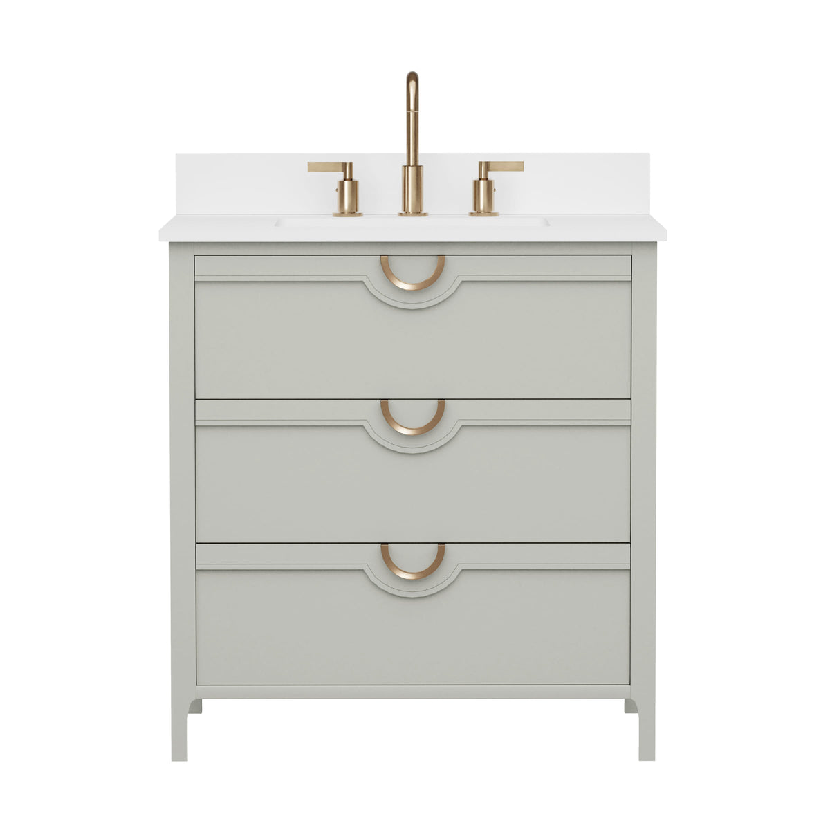 Yulan 30" Single Vanity With Pure White Quartz Top