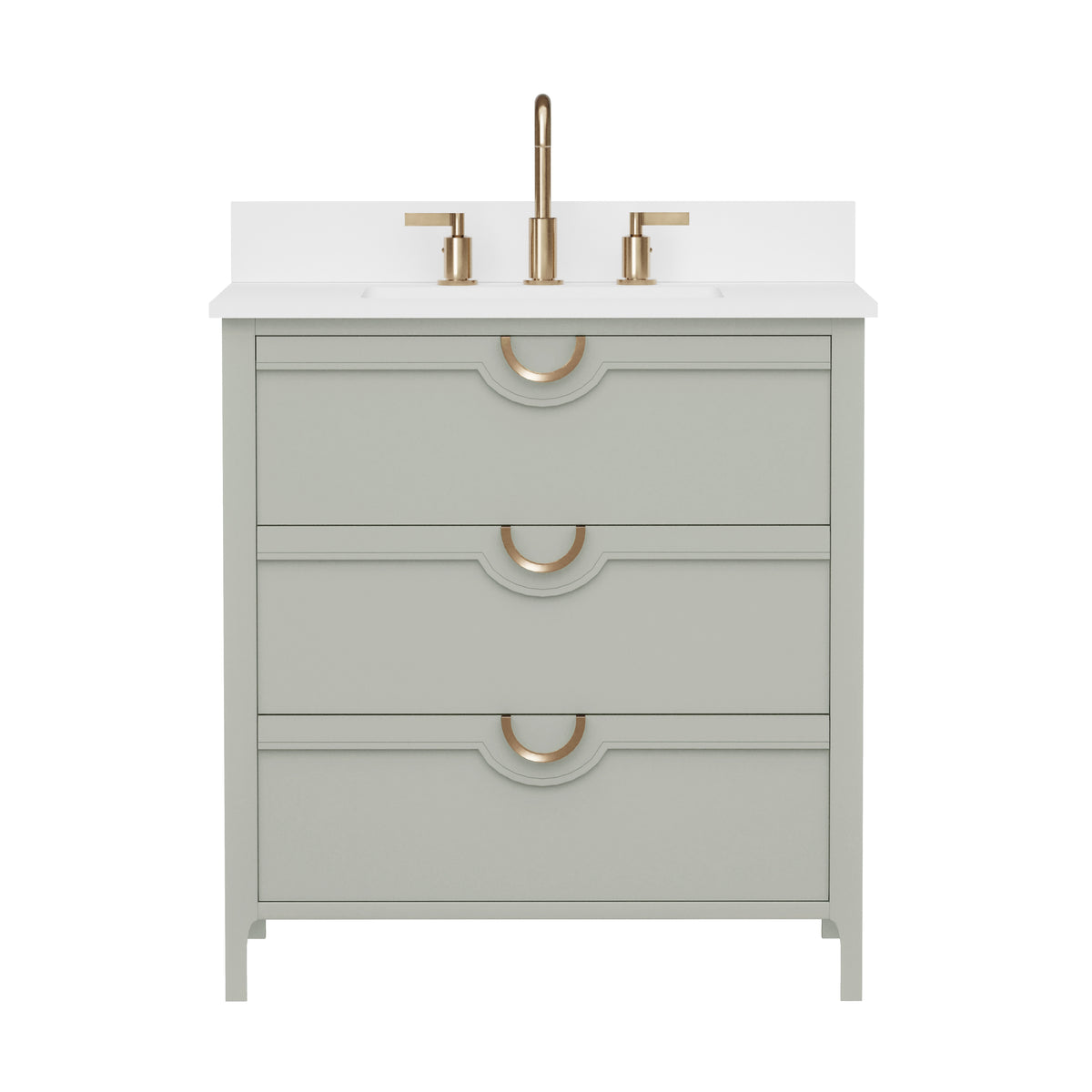 Yulan 30" Single Vanity With Pure White Quartz Top